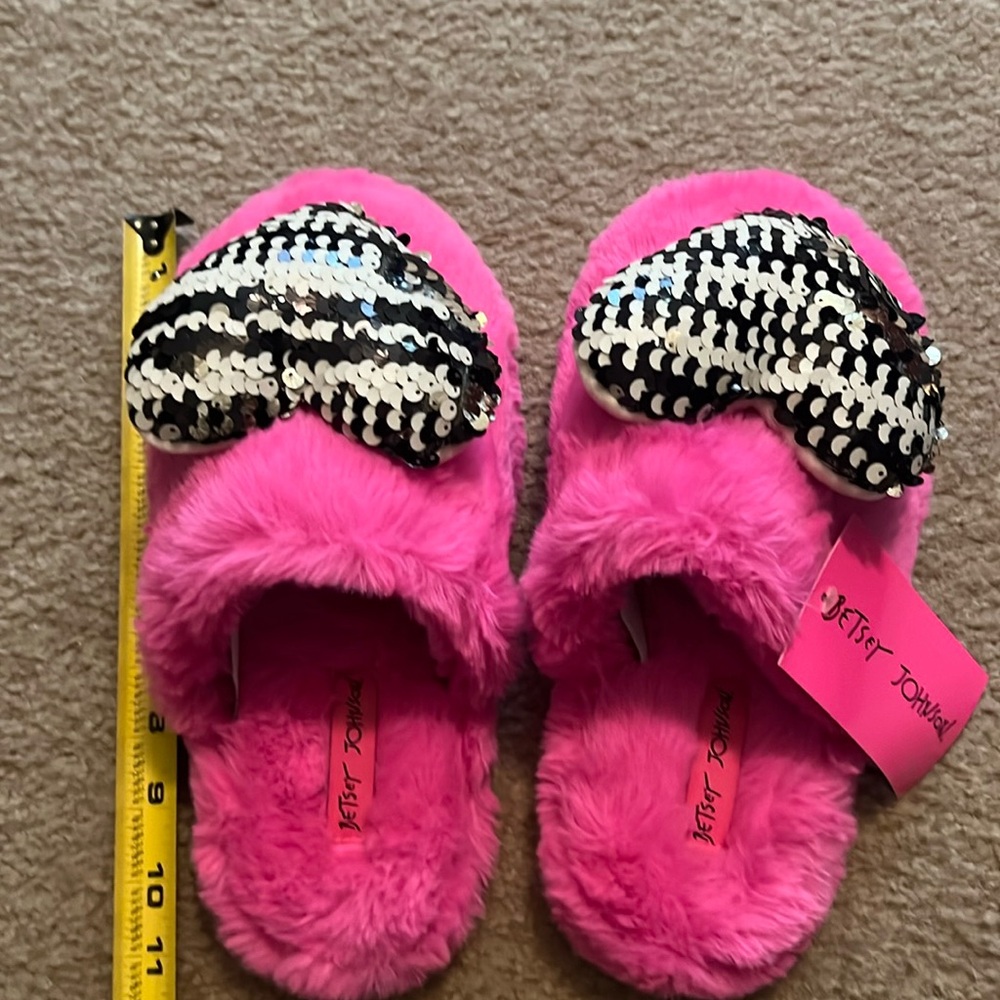 Betsey Johnson Pink Slippers